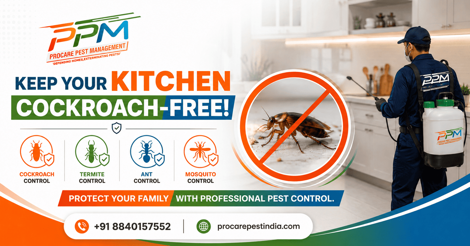 Cockroach Control Service in Lucknow | Procare Pest Management