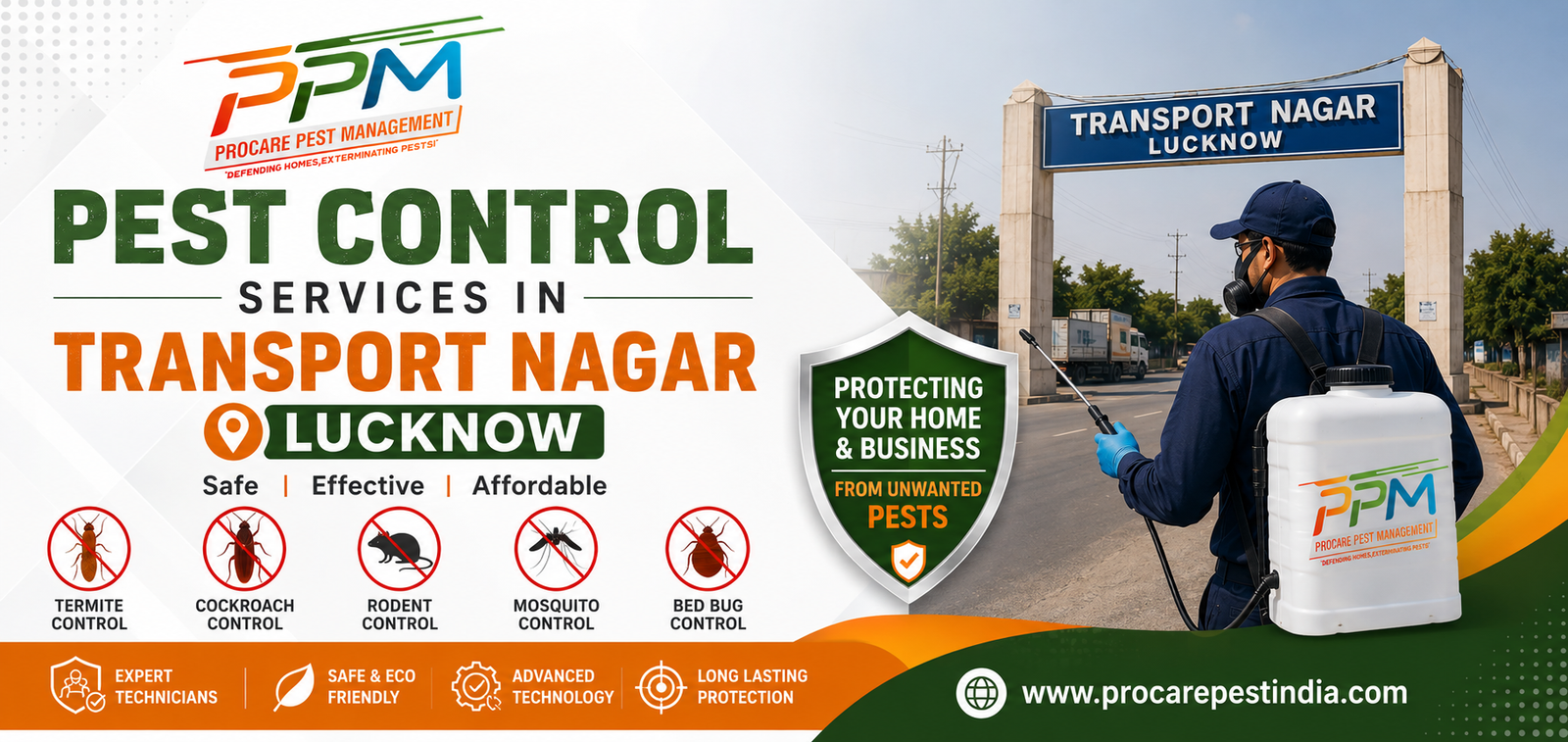 Pest Control Services in Transport Nagar Lucknow