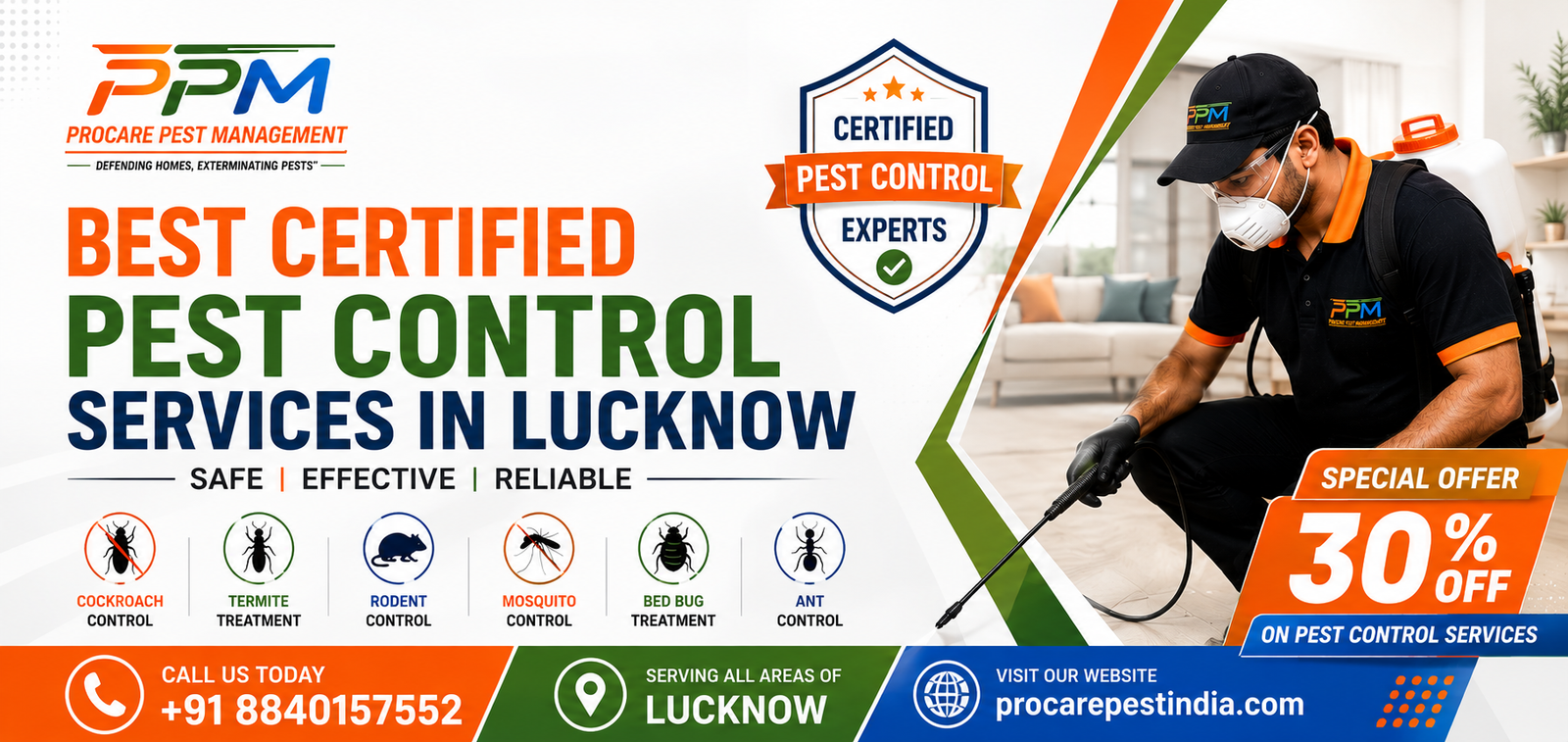 Best Certified Pest Control Services in Lucknow | Free Inspection