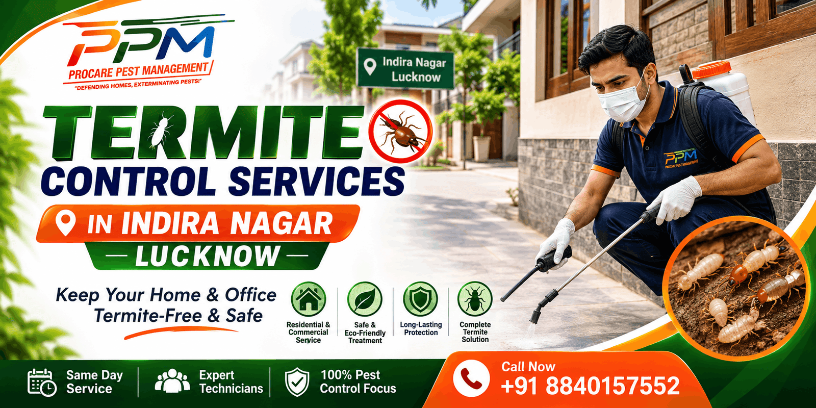 Termite Control Services in Indira Nagar Lucknow | Free Inspection
